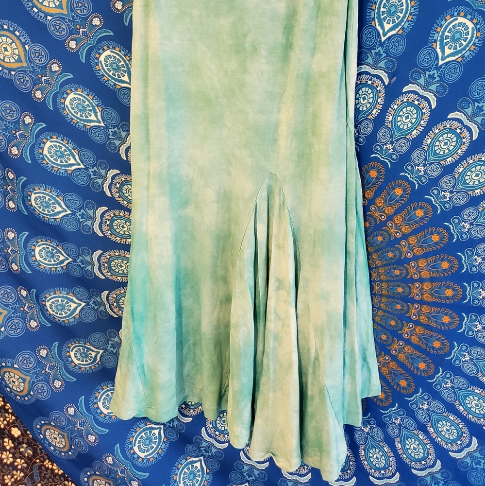🍭 3 x $25 | INDIRA Tie Dye Turquoise Mermaid skirt Sz M